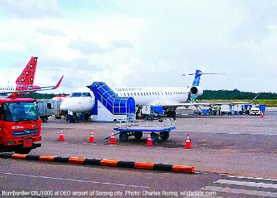 Garuda Indonesia's Regional Jet airliner Bombardier CRJ 1000