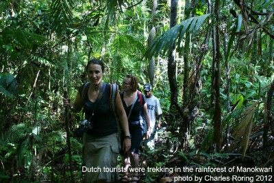 Dutch tourists were trekking in rainforest of Manokwari